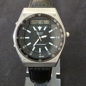 VTG HTF RARE Seiko H556 5050 Aliens Burke Chronograph Collectible WORKS FLAWS